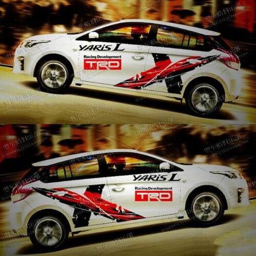 Car stickers FOR Toyota YARiS L body exterior decoration racing stickers