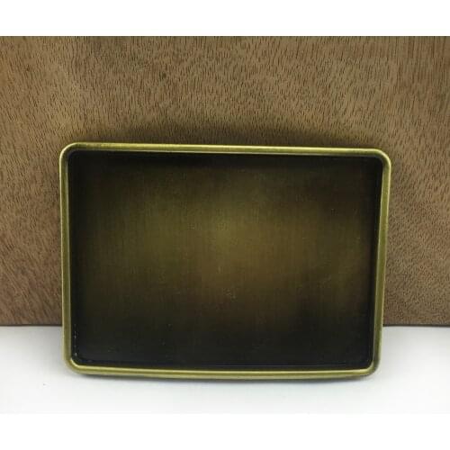BuckleClub wholesale zinc alloy blank rectangle DIY belt buckle jeans gift belt buckle FP-03429-2 antique brass finish
