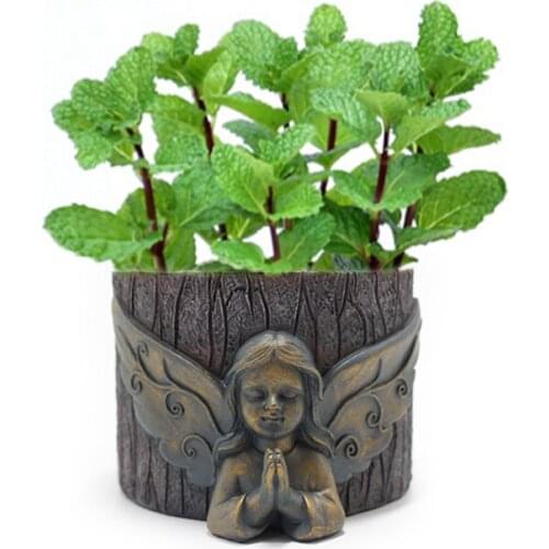 Cartoon Angel Flowerpot Succulents Plant Pot Bonsai Pot Cactus Plant Pots Home Decor Crafts Sculpture Garden Flower Pot Ornament