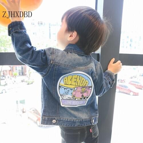 Children Denim Jackets Boys Trench Girls Jean Jacket Baby Coats Toddler Boy Outerwear Girl Windbreaker Autumn 2-8Y Kids Clothing