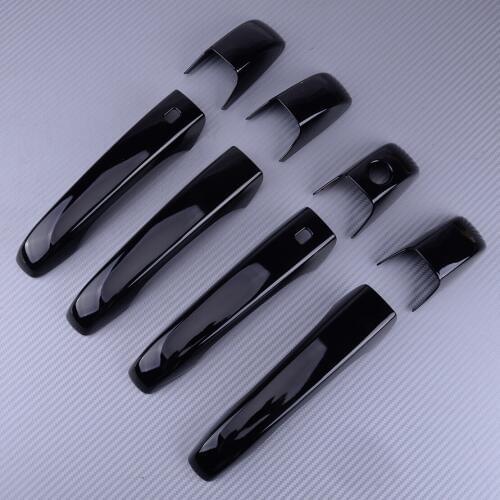 Glossy Black ABS Door Handle Cover Trim Protector Frame Decoration Fit for Jeep Grand Cherokee 2011 2012-2020 Patriot 2007-2017