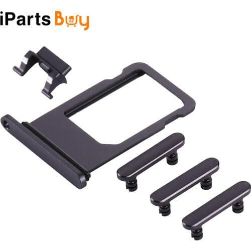 IPartsBuy New Card Tray + Volume Control Key + Power Button + Mute Switch Vibrator Key for iPhone 8 Plus three colors available