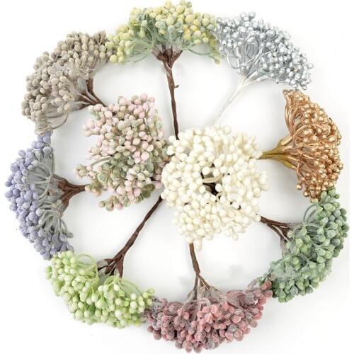 6pcs/bundle artificial fake flower fake grass wedding Christmas decoration wreath handmade decoration accessories fake plants