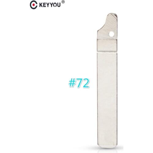 KEYYOU 10 pcs/lot Metal Blank Uncut Flip KD Remote Key Blade Type #72 for Citroen Triomphe Original NO. 72 Blade