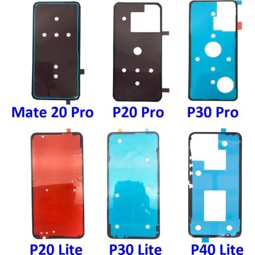2Pcs/Lot, New For Huawei Honor 30 P20 Mate 20 Pro P30 P40 Pro Lite Back Battery Cover Door sticker Adhesive glue tape