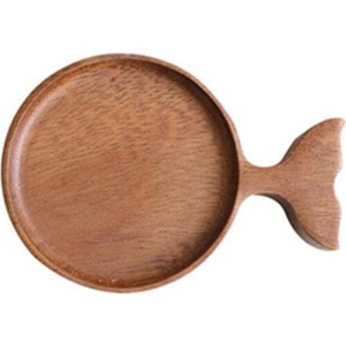 Wood Mat Fish Shape Seasoning Dish