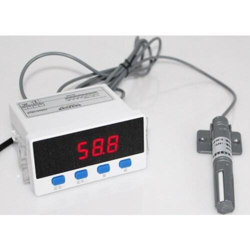 0-99.9%RH air humidity controller with linear 4-20mA and 0-10V output with humidity sensor Digital display moisture meter