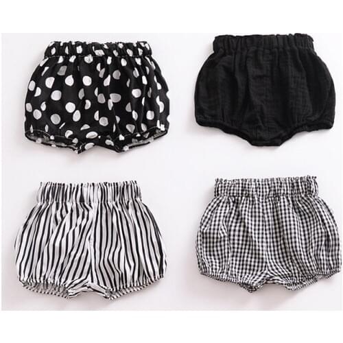 Cotton Baby Short Pant Newborn Baby Pants Plaid Flower Baby Leggings Baby Boys Girls Pants Short PP pant trousers