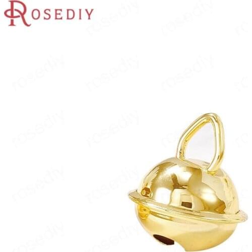 40592)10PCS 14x12MM 24K Gold Color Brass Bells tail Charms Pendants Jewelry Making Supplies Diy Findings Accessories