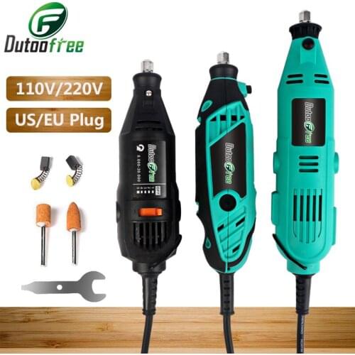 110V/220V Mini Drill Adjustable Speed Electric Grinder Drill Dremel DIY Drill Engraver For Engraving Grinding Rotary Tool 130W