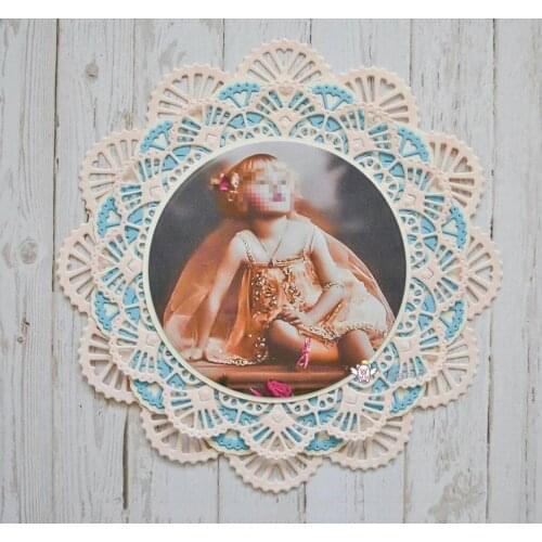 Mmao Crafts Metal Steel Cutting Dies New Lace flower wreath Stencil For DIY Scrapbooking Paper/photo Cards Embossing Dies