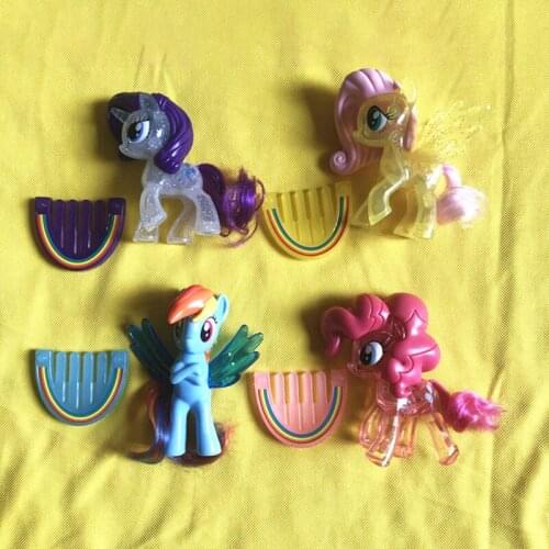 My Little Pony Starlight Glimmer Rainbow Dash Pinkie Pie Happy Meal Toys Doll Model Anime Figures Favorites Collect Ornaments