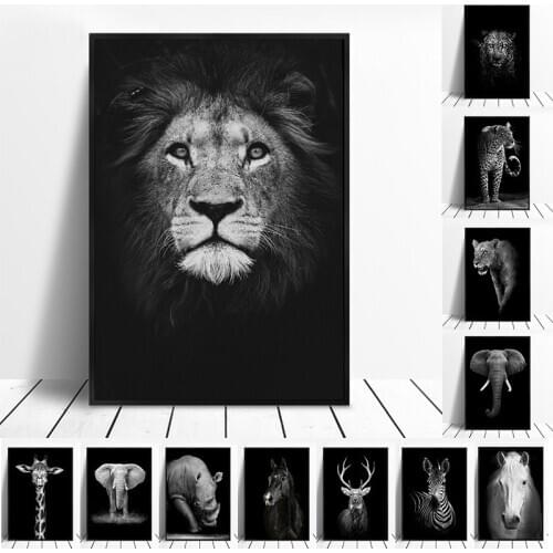 Frame DIY Painting By Numbers Kits Colorful Lions Animals Hand Painted Oil Paint By Numbers For Home Decor Art