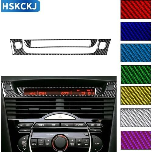 For MAZDA RX8 2004-2008 Multiple Colors Carbon Fiber Stickers LCD Information Digital Display Frame Interior Car Accessories