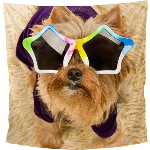 Mxdfafa animal Printed Tapestry Wall Hanging for Bedroom Living Room dogs tiger Lion Dolphin 3D Printing Farmhouse Decor