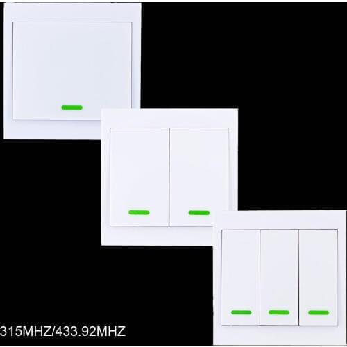 86 Wall Panel Remote Transmitter 1 2 3 Button Sticky RF TX Smart Home Room Living Room Bedroom Wireless Remote 315mhz433Mhz