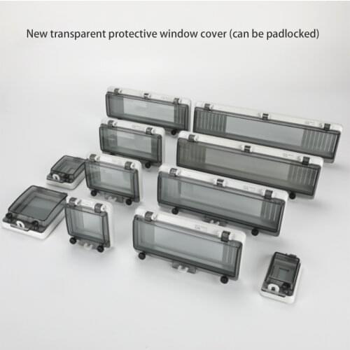 2-24 way new transparent protective window cover IP67 distribution box circuit breaker protective window cover can be padlocked