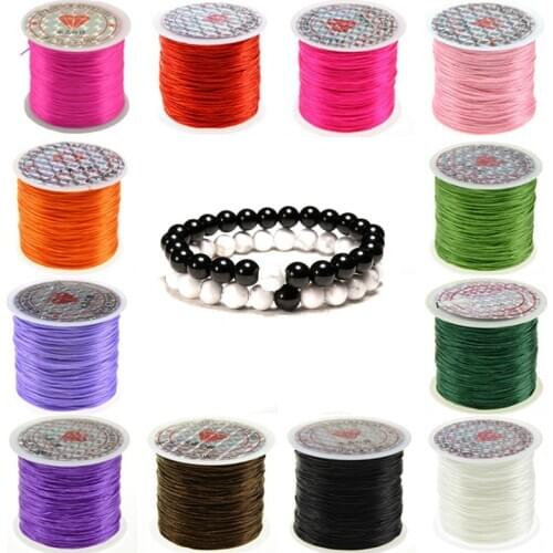 Strong Elastic Crystal Beading Cord 1mm for Bracelets Stretch Thread String Necklace DIY Jewelry Making Cords Line