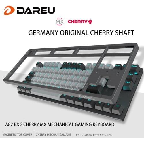 Dareu A87 B&G Cherry MX Axis Wired Mechanical Gaming Keyboard 87 Macro recording Keys N-Key Rollover Keypads with PBT Keycaps