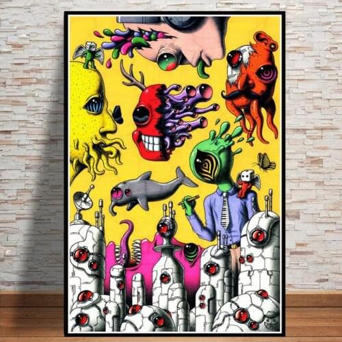 Psychedelic Painting Salvador Dali Surrealism Abstract Retro Wall Art Poster And Prints Wall Pictures For Living Room Home Decor