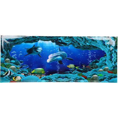 PVC material underwater poster underwater background fish tank aquarium decorative sticker background poster decorative paper