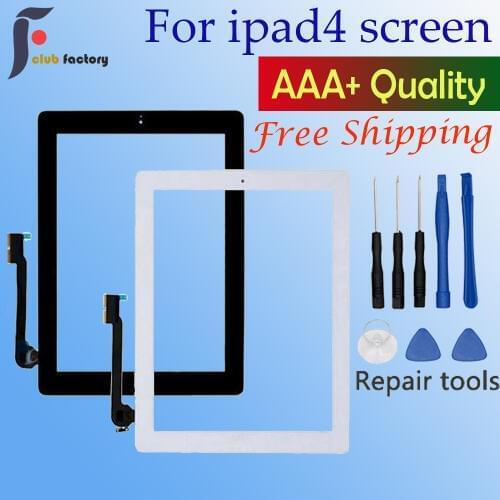 9.7" Touch Screen A1458 A1459 A1460 For iPad4 Touch Screen Replacement Digitizer Sensor Glass Panel for iPad 4 LCD Outer