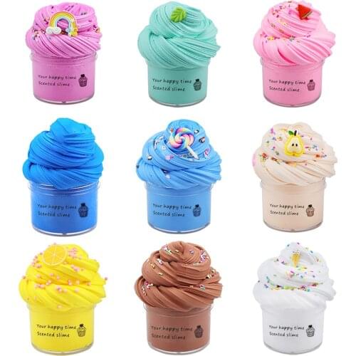 Fruit Butter Slime Fluffy Glue Charms For Slime Additives Clay Supplies Plasticine Slimes Kit Chocolate Modelling Toy For Kids