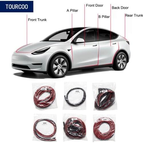 For Tesla Model Y Whole Car Sealing Strip Car Modification Trunk Door Soundproof Sealing Strip