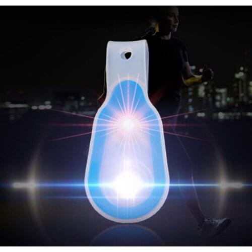 Bicycle Light 3 Modes Night Running Mini LED Silicone Clip Lamp Backpack Lights Hands Free Strong Magnetic Flashlight