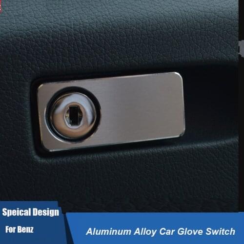 YUNC Aluminum AMG Styling Car Glove switch decoration For Mercedes-Benz E Glass GLK CLS E180 200 260 320L