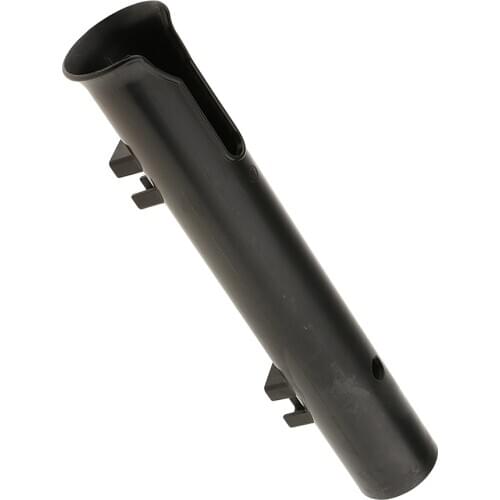 1, 2 or 3 Pole Fishing Rod Holder Bracket Tube, Black, Side-Mount with Screws for Boat, Kayak