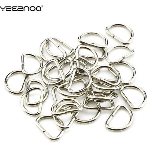 10Pcs Metal D Ring For DIY Keyring Clothes Bag Case Strap Web Belt D-rings Purse Buckles Keychain Accessories
