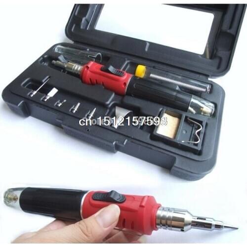 10 in 1 Professional Butane Gas Soldering Iron Kit Welding Kit Torch HS-1115K