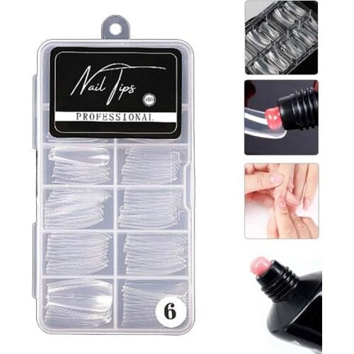 100Pcs Ballet Non-trace Nail Plates Transparent Ultra Thin Traceless Manicure Patch Waterproof Manicure Supplies