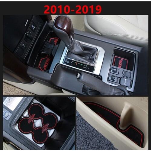15PCS Rubber Non-Slip Interior Door Mat For Toyota Land Cruiser Prado FJ 150 Accessories 2010-2019 Years