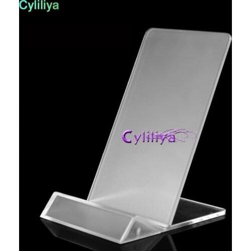 200pcs/lot Acrylic Cell phone mobile phone Display Stands Holder stand for 6inch iphone samsung galaxy wholesale