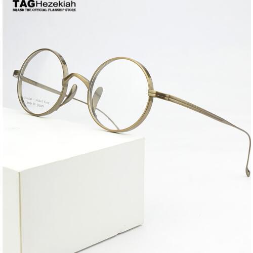2020 Brand Round Titanium Glasses Frame Men Prescription Eyeglasses Vintage Myopia Optical Spectacles retro Eye Glasses women