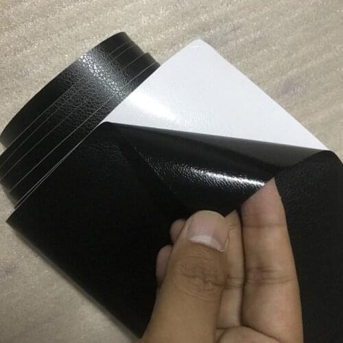 30cm*100cm Fashion 12\\\" x 40\\\" Skin Black Car Grain Sticker Leather Textured Interior PVC Vinyl Wrap Tool Replaces Stock