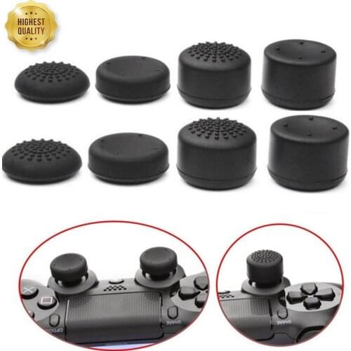 8Pcs Soft Silicone Heightened Anti-Slip Thumb Grip Stick Cap Cover Case Skin for Sony Play Station 4 PS 4 Accessory
