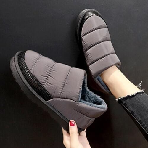 New Fashion Female Plush Snow Boots Comfy Flat With Winter Warm Fur Boots Women 2020 Casual Waterproof Shoes Woman