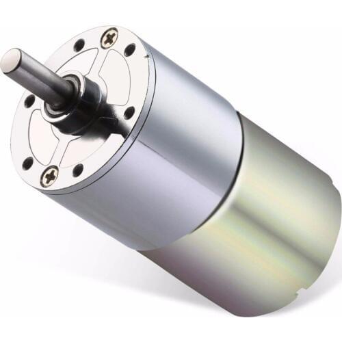 DC 12V 50RPM 100RPMGear Motor High Torque Electric Micro Speed Reduction Geared Motor Centric Output Shaft 37mm Diameter Gearbox
