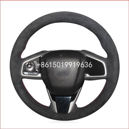DIY Top Leather Steering Wheel Hand-stitch on Wrap Cover For Honda Civic Civic 10 2016-2020 CRV CR-V 2017-2020 Clarity Parts