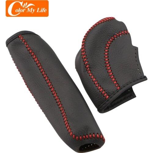 Leather DSG Car Gear Shift Knob Cover for Volkswagen VW Jetta Polo Golf MK4 MK5 MK6 MK7 Passat B5 B6 B7 B8 R Gear Shift Collars