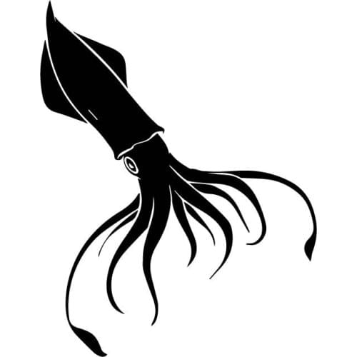 LLY-0105 Personality Cars Stickers Squid Pattern Funny Decoration PVC Auto Motorcycles Exterior Accessories Exquisite Decals