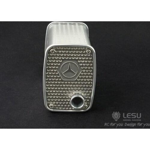 Metal LESU Exhaust Tank for 1/14 RC Dumper DIY TAMIYA Tractor Truck Benz Model Car