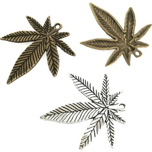 20Pcs/Lot Maple Leaf Pendant 39*33.2MM Antique Bronze Plated Charms DIY Jewelry Accessories