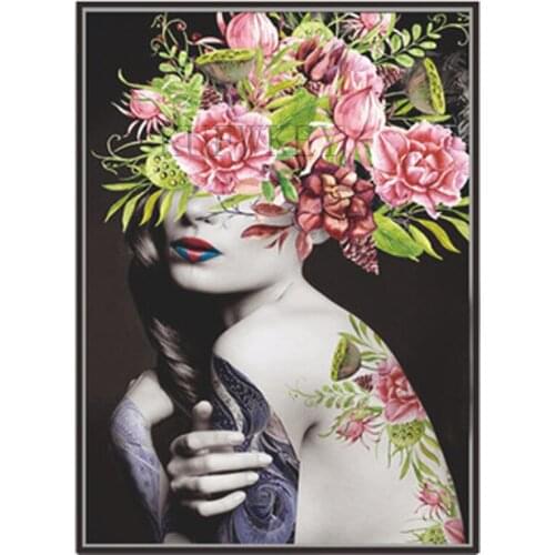 Full square Diamond Mosaic Rhinestone Embroidery fantasy wings beauty diamond Picture Abstract flower girl DIY Diamond Paintings