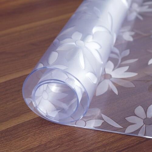 PVC soft glass table cloth waterproof oilproof clear plastic tablecloth