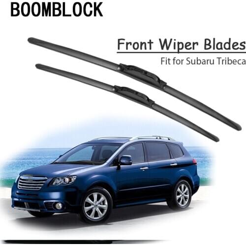 Car Windshield Rubber Front Wiper Blades Arm Kit For Subaru Tribeca 2015 2014-2006 Windscreen Cleaning Brush Wiper Accessories