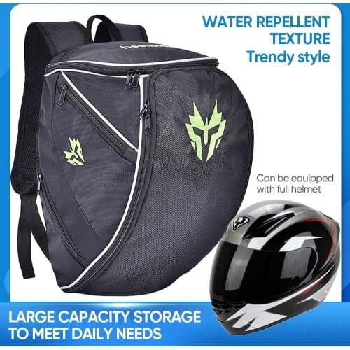 New Motorcycle Helmet Backpack Waterproof Breathable Nylon Motorbike Bag Reflective Safety Helmet Bag Riding Backpack